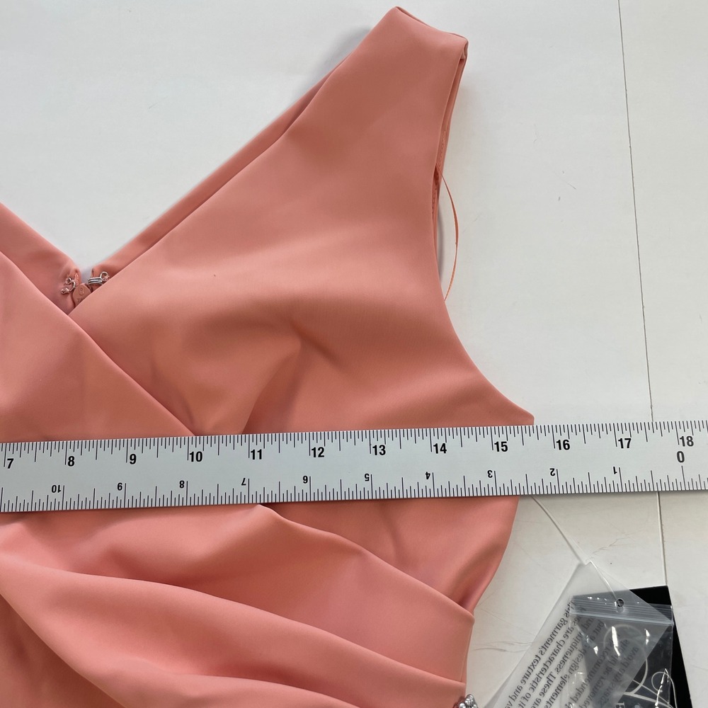 NEW $229 Alex Evenings Side Ruched Cocktail Sheath Dress Bodycon Slimming Size 2 - Picture 6 of 15